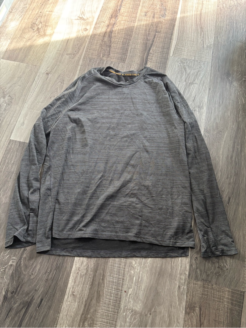 Champion Men's Long-Sleeve Crewneck Shirt - Heather Gray